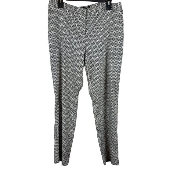 Mario Serrani Italy Women Stretch Geometric High Rise Print Pants Size 12 - Picture 1 of 7